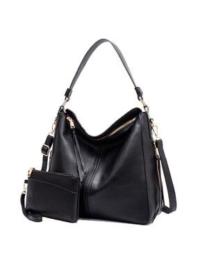 Women's Hobo Shoulder Bag Faux Leather Large Tote Top Handle Handbag